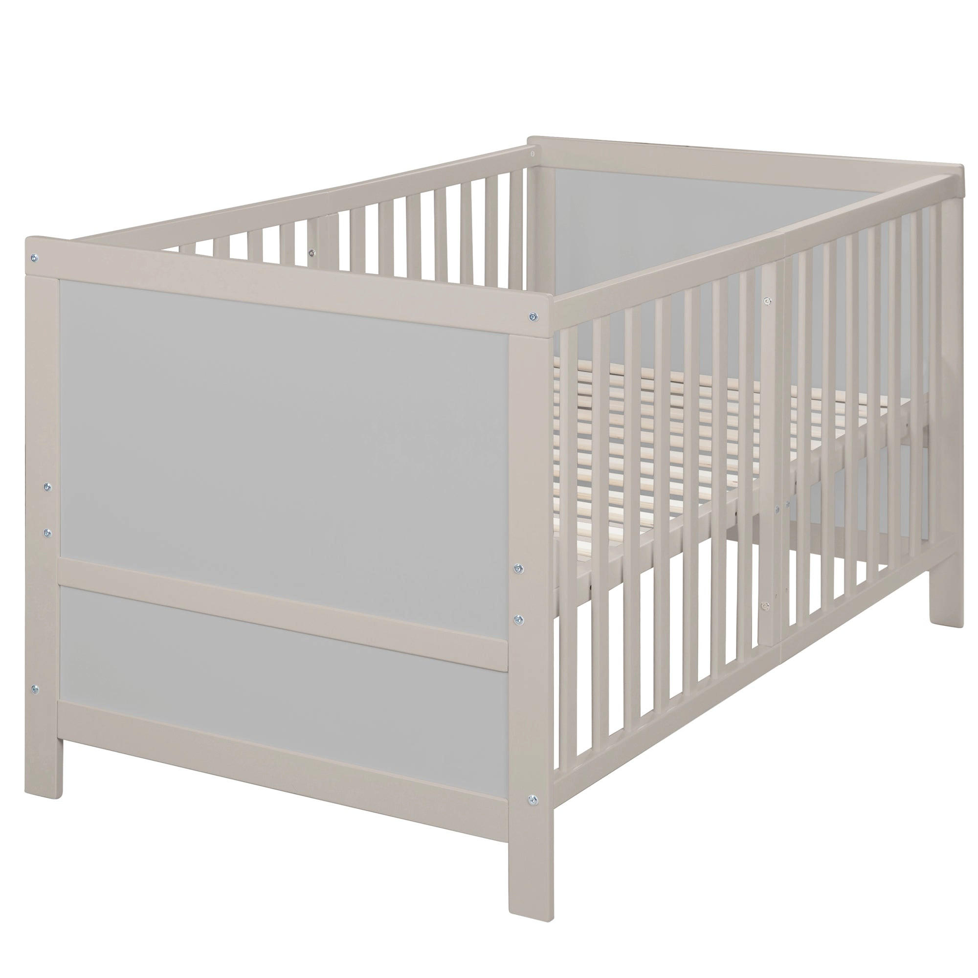 BABYBETT Easy Sleep 70 x 140 cm - Hellgrau, Holzwerkstoff (70/140cm)