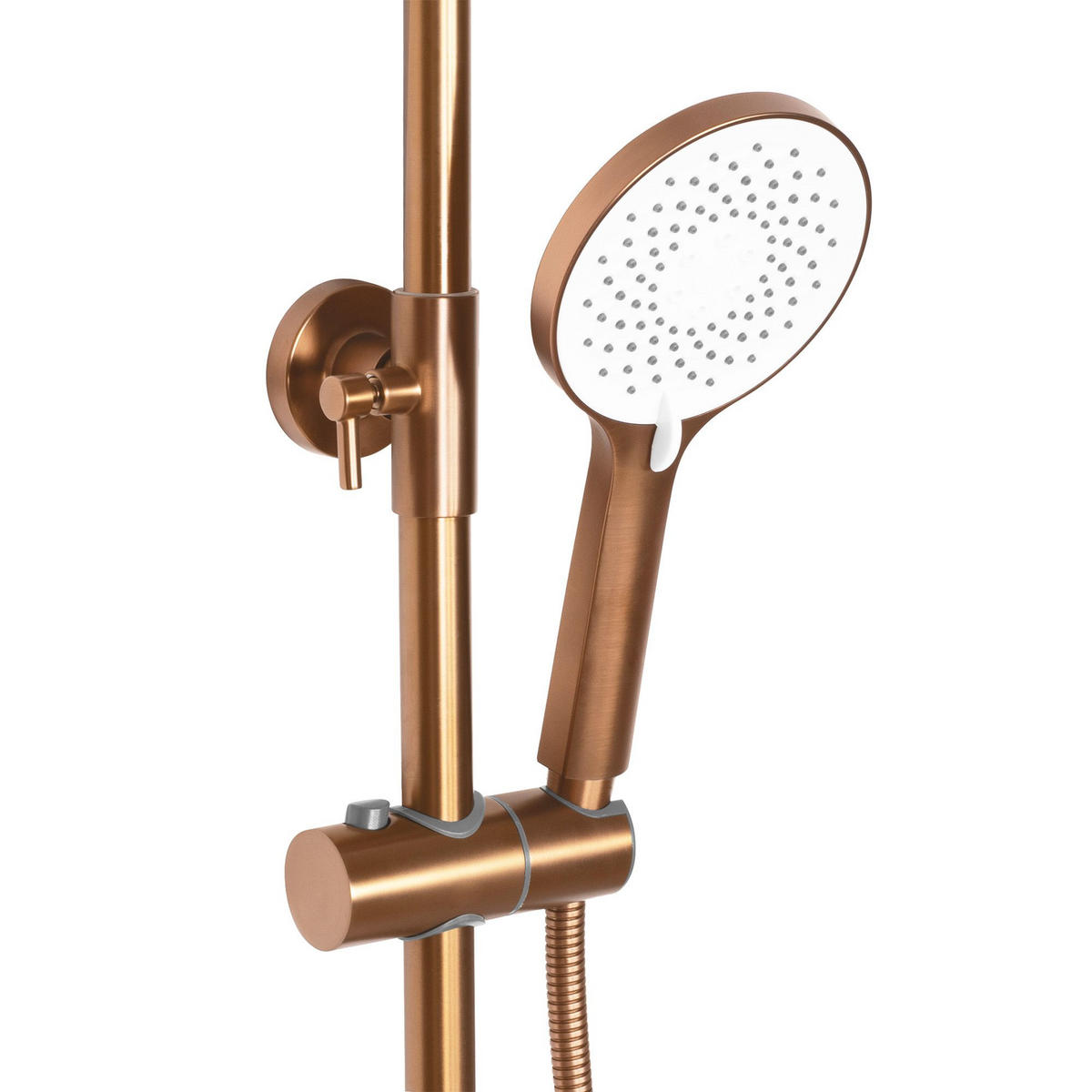 DUSCHGARNITUR Rea Avalon Copper Brush - Kupferfarben, Metall (24/130/50cm) - REA