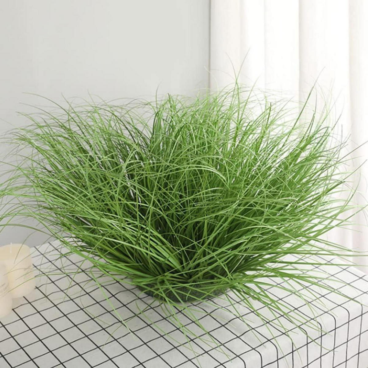 KÜNSTLICHE Pflanzen 10er Set Weizengras 35 cm - Grün, Kunststoff (25cm)