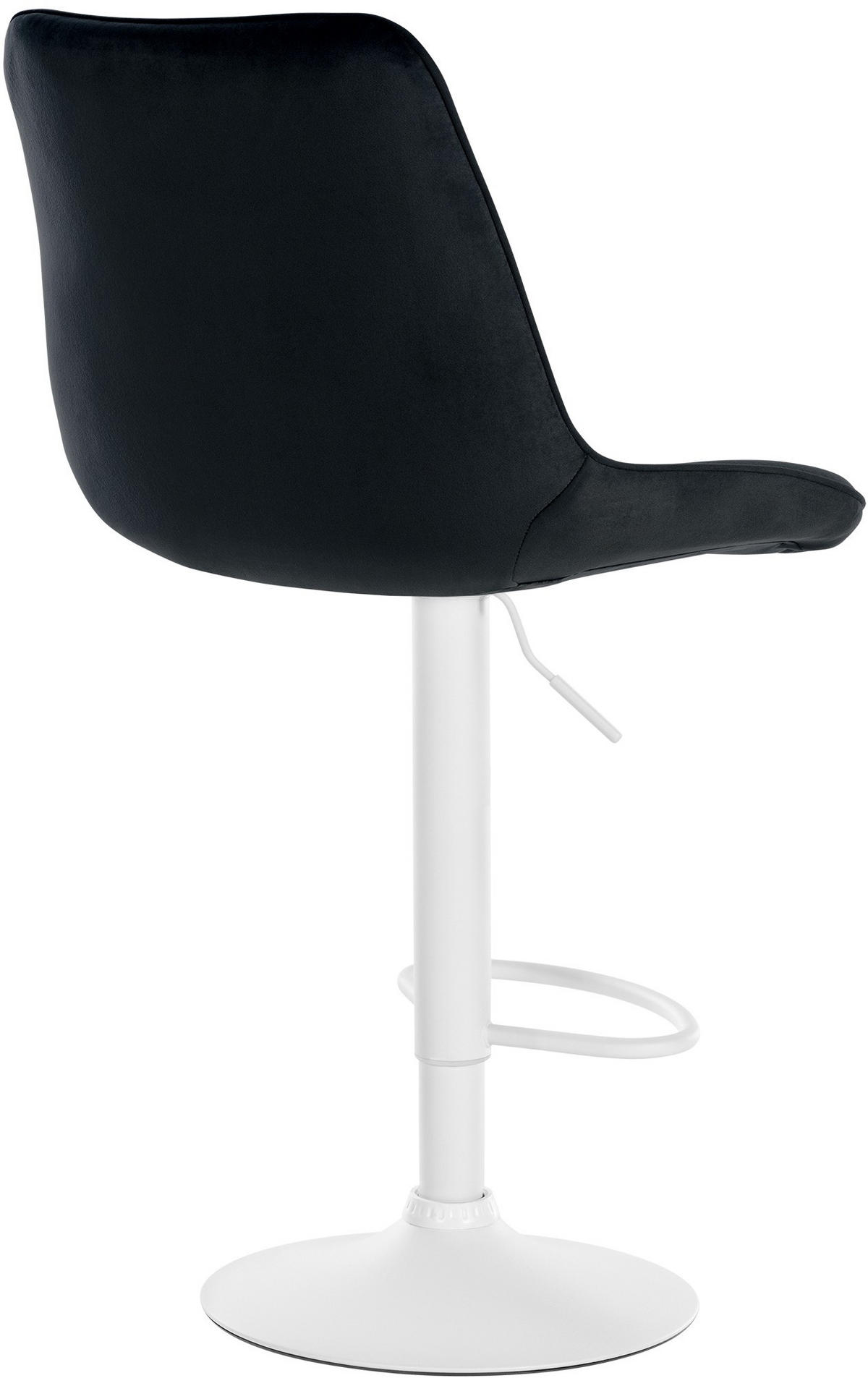 BARHOCKER 2er Set Samt Schwarz - Schwarz, Textil/Metall (49.5/91/50cm) - CLP