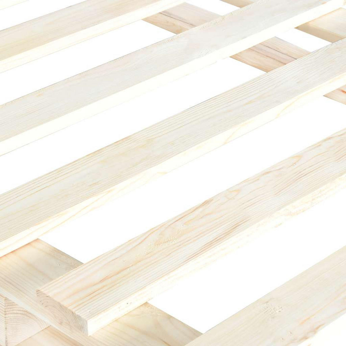 PALETTENBETT Massivholz Kiefer 100/200 Cm - Braun, Holz (100/200cm) - vidaXL
