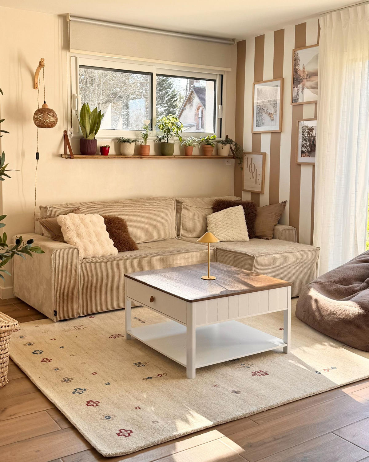 TEPPICH geflochten Suluca 300/200 cm - Beige, Textil (200/300cm) - Beliani