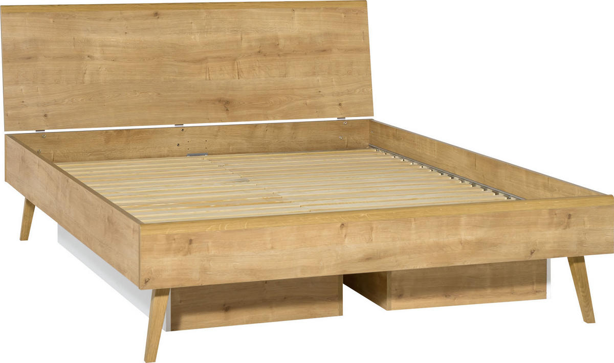 SCHUBLADE FÜR BETT NATURE - Weiß, Holzwerkstoff (61.5/149/22cm) - Vox Möbel