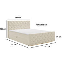 BOXBETT Montego 180x200 Dunkelgrau - Dunkelgrau, Holz/Textil (180/200cm) - Graingold