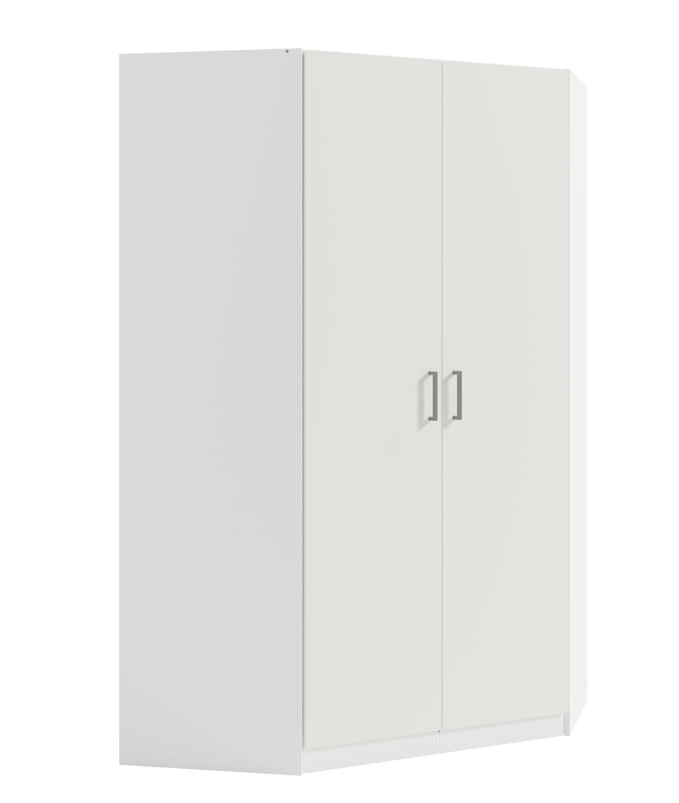 DREHTÜRENSCHRANK RYGEN 117,4/197,5/117,4cm 2-türig Weiß - Weiß, Holzwerkstoff (117.4/197.5/117.4cm) - MASSENO