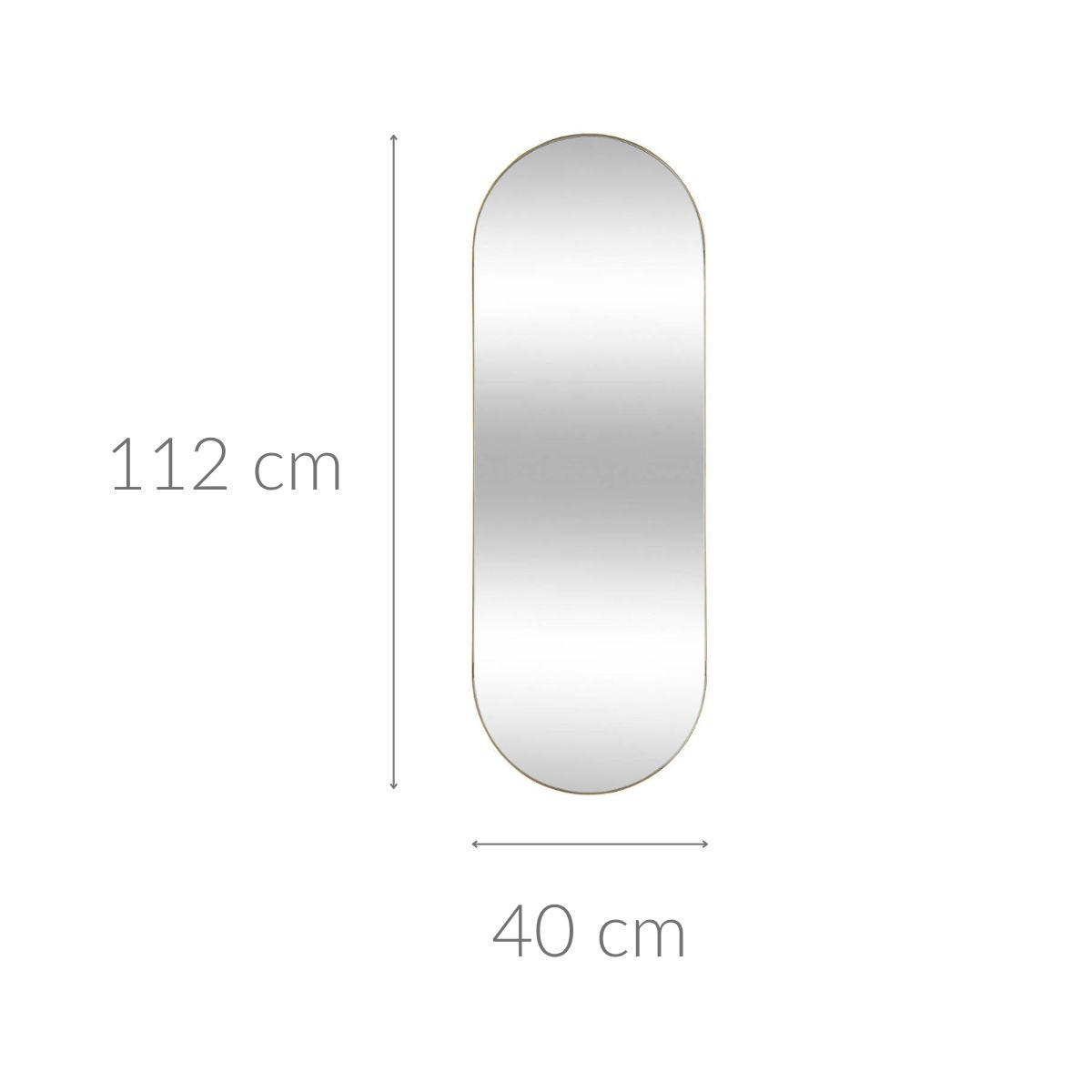 SPIEGEL von Decke bis Boden Selena 40/2,5/112 cm - Goldfarben, Metall (2.5/112/40cm) - Atmosphera Createur d´interieur
