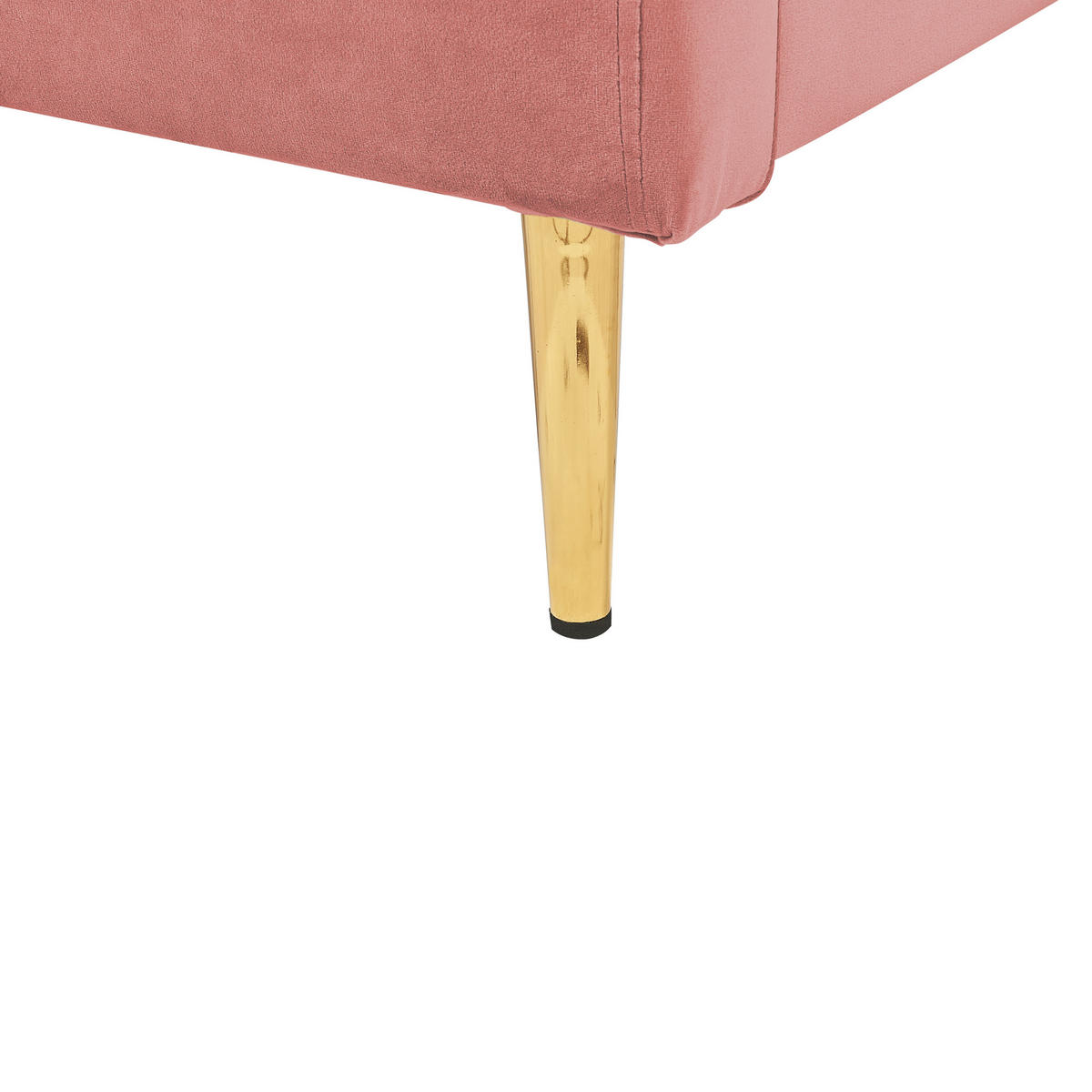 POLSTERBETT 160/200cm Pfirsichrosa Chaleix - Pink, Textil (160/200cm) - Beliani