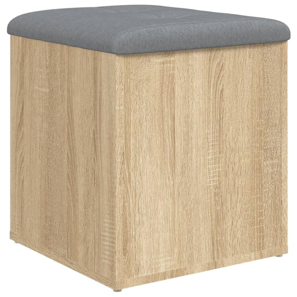 SITZBANK Jona mit Stauraum Sonoma-Eiche 42x42x45 cm - Sonoma Eiche, Holz (42/45/42cm) - DELUKE