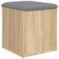 SITZBANK Jona mit Stauraum Sonoma-Eiche 42x42x45 cm - Sonoma Eiche, Holz (42/45/42cm) - DELUKE