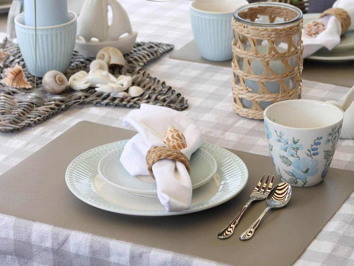 TISCHSET, 6er-Set, 30x42 cm, wasserdicht, aus PVC und Polyester, Braun - Taupe, Textil (42/30/1cm) - Zollner