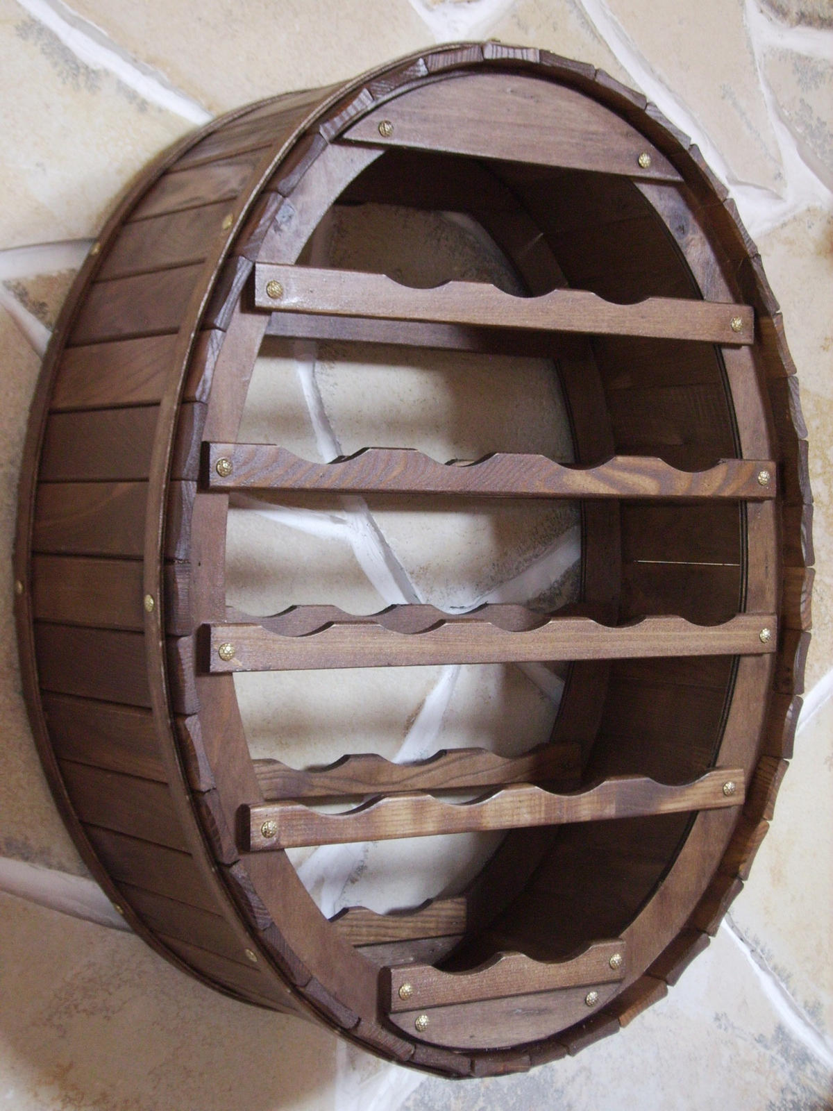 WEINREGAL Holz für 18 Flaschen Braun - Braun, Holz (53/68/24cm) - DanDiBo