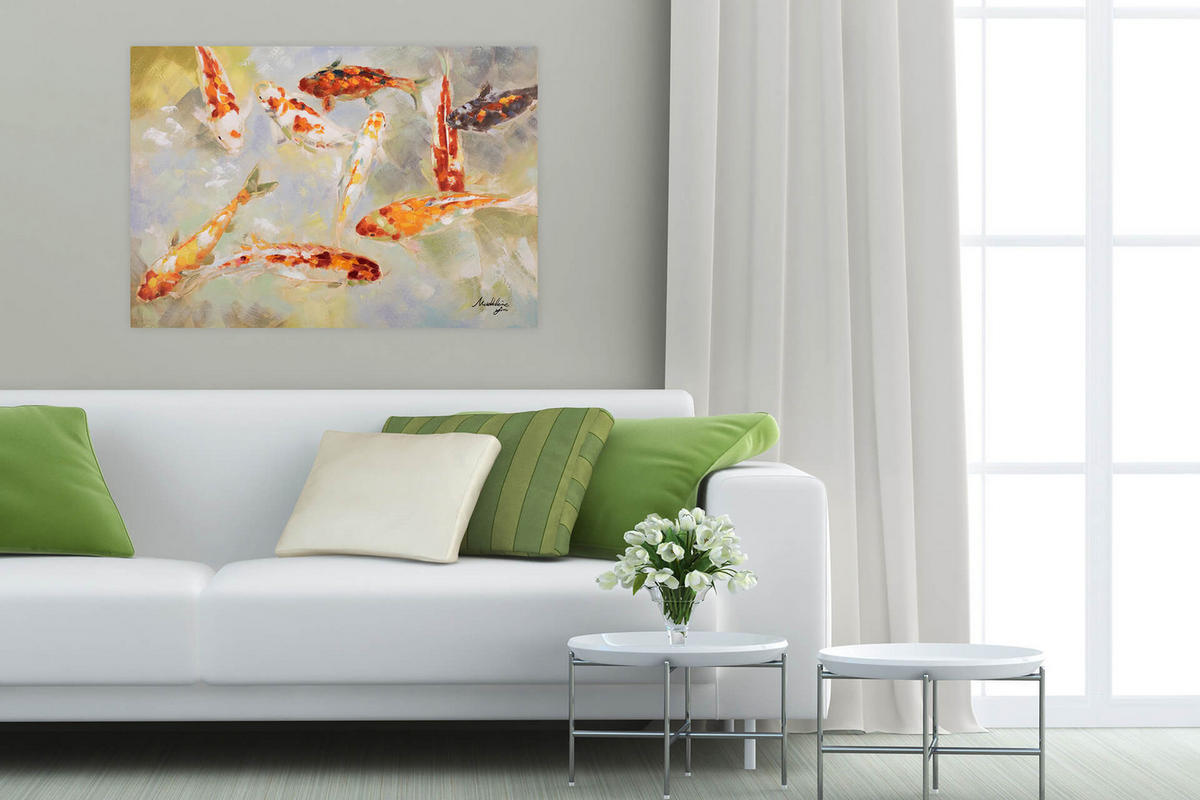 ACRYLBILD HANDGEMALT 100/70 cm - Multicolor, Holz/Textil (1.78/70cm) - KUNSTLOFT