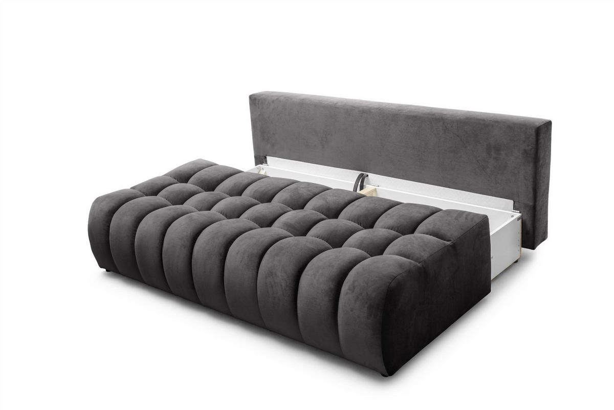 SCHLAFSOFA Nina - Anthrazit, Holzwerkstoff/Textil (200/96/107cm) - Fun Möbel