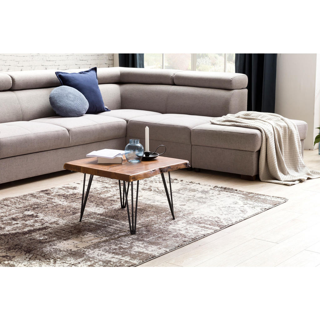 Thumbnail - Kadima Design Couchtisch, Braun, Holz, Echtholz,Sheesham, Rechteckig,Rechteckig, Haarnadel, 56x38x51 cm, Wohnzimmer, Woh...