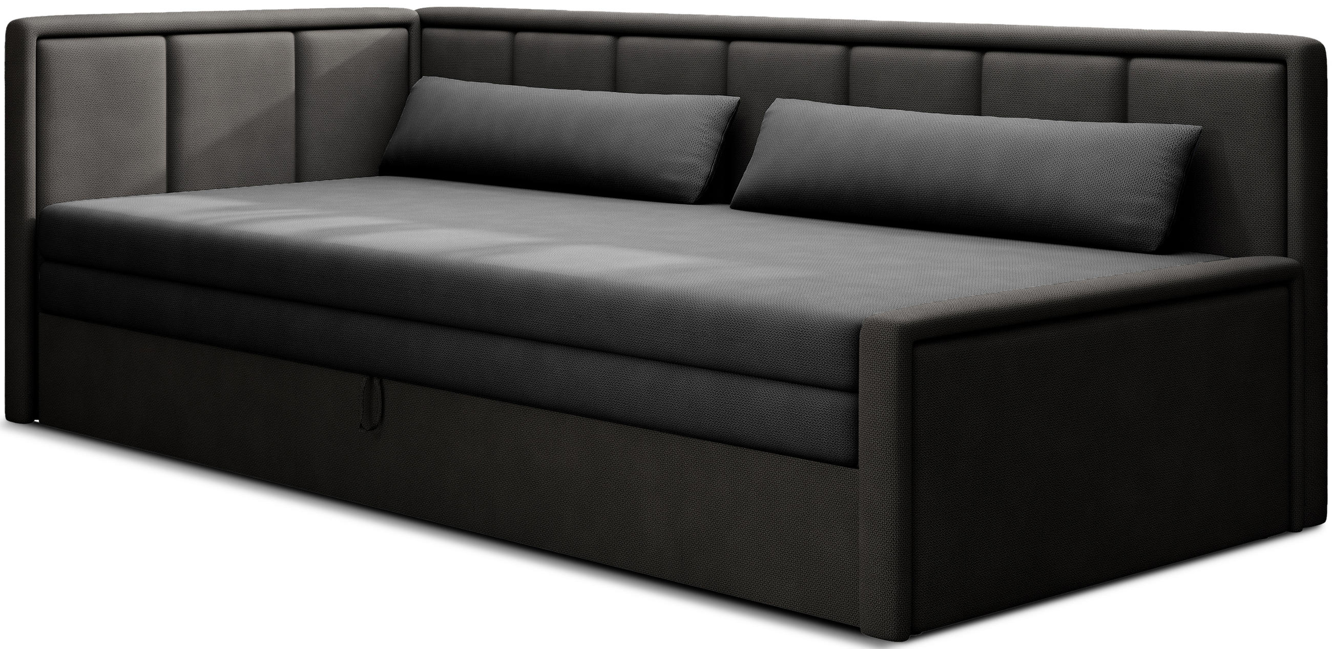 SCHLAFSOFA FULGEO mit Schlaffunktion & Bettkasten – Modernes 3-Sitzer Sofa, Liegefläche 200 x 150 cm - Grau, Kunststoff (214/82/77cm) - Wohnideebilder