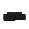 ECKSOFA links Kendal aus Samt schwarz 4 Sitzplätze - Schwarz, Textil (173/256cm) - Micadoni