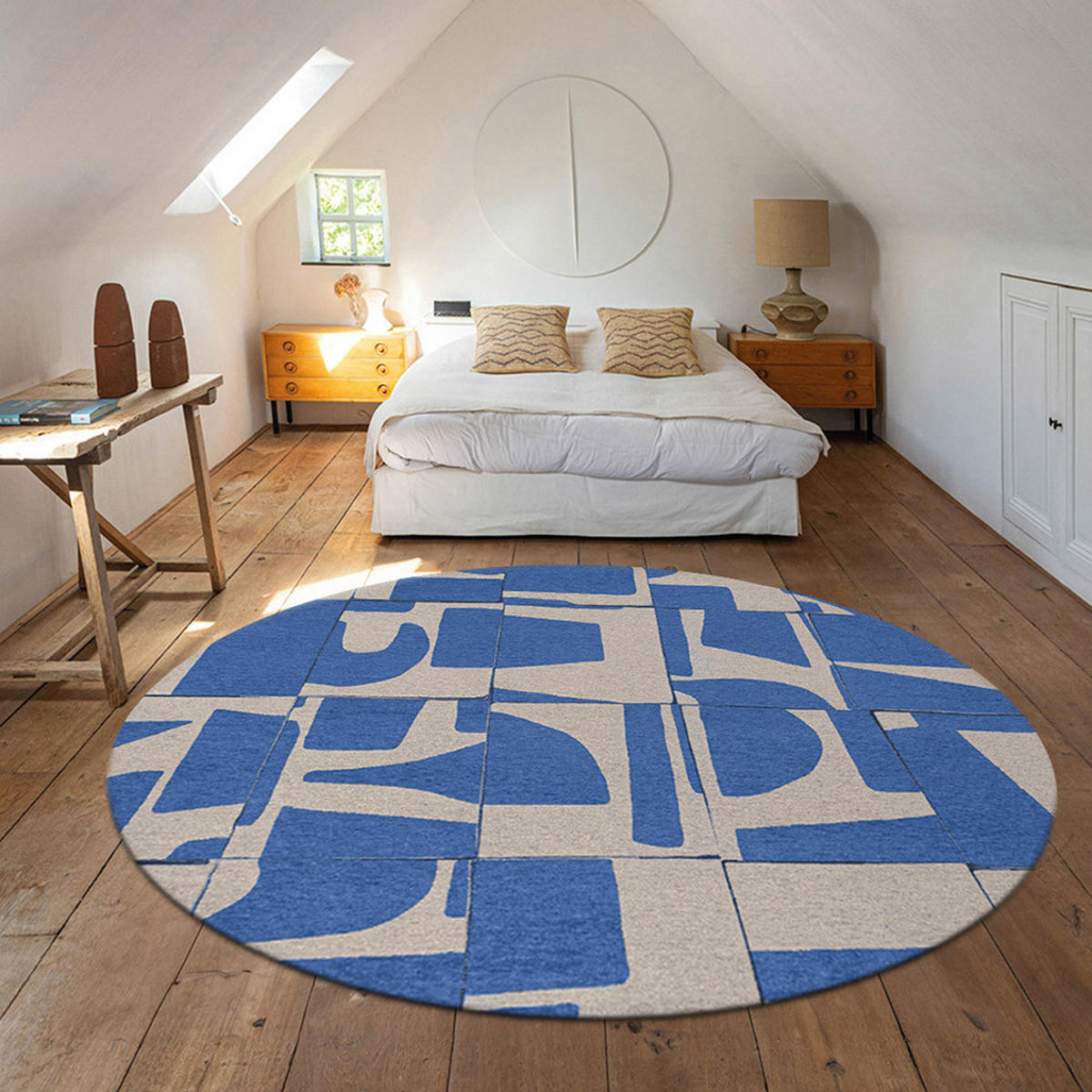 TEPPICH Campanula Craft Papercut 140/140 cm - Blau, Textil (140/140cm) - Louis De Poortere