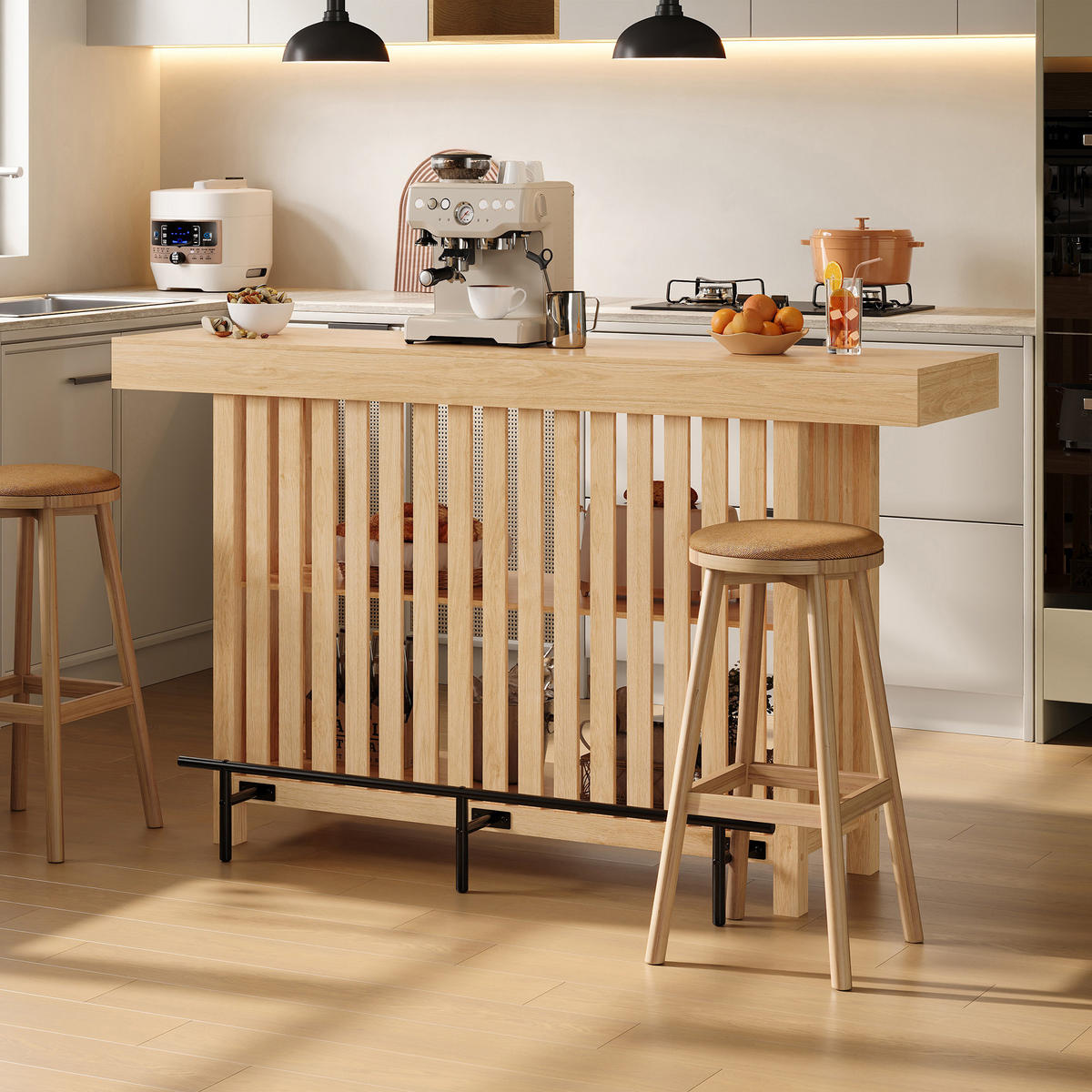 BARTISCH 160/40/105 cm, Naturfarben - Naturfarben, Holzwerkstoff (40/105/160cm)