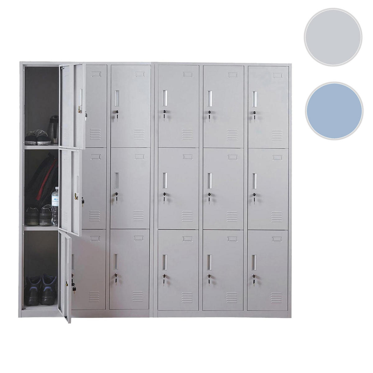 SCHLIESSFACH Grau - Grau, Metall (180/180/50cm) - MCW