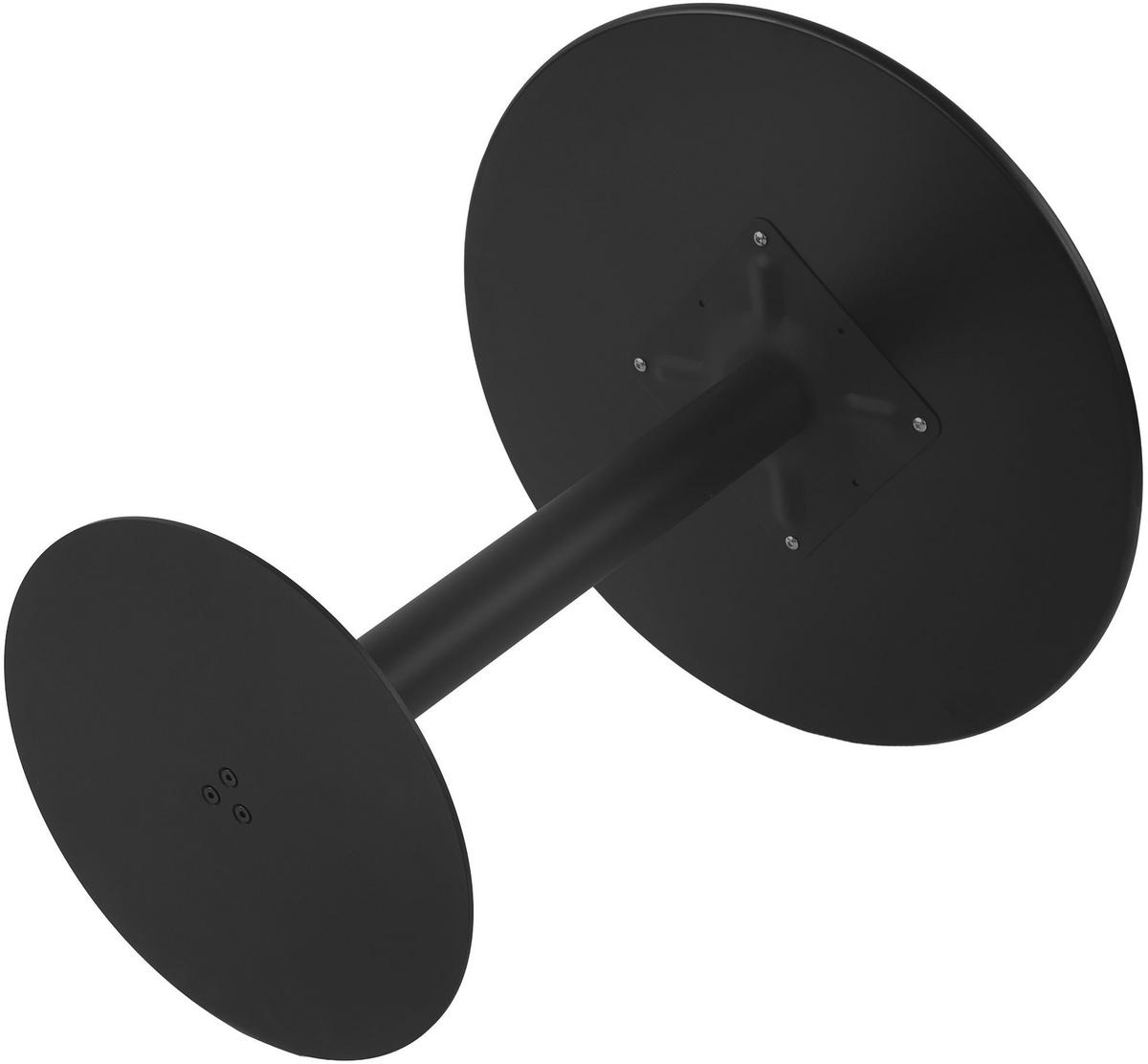 BEISTELLTISCH rund 70 cm Holz Schwarz - Schwarz, Holz/Metall (70/70/73cm) - CLP