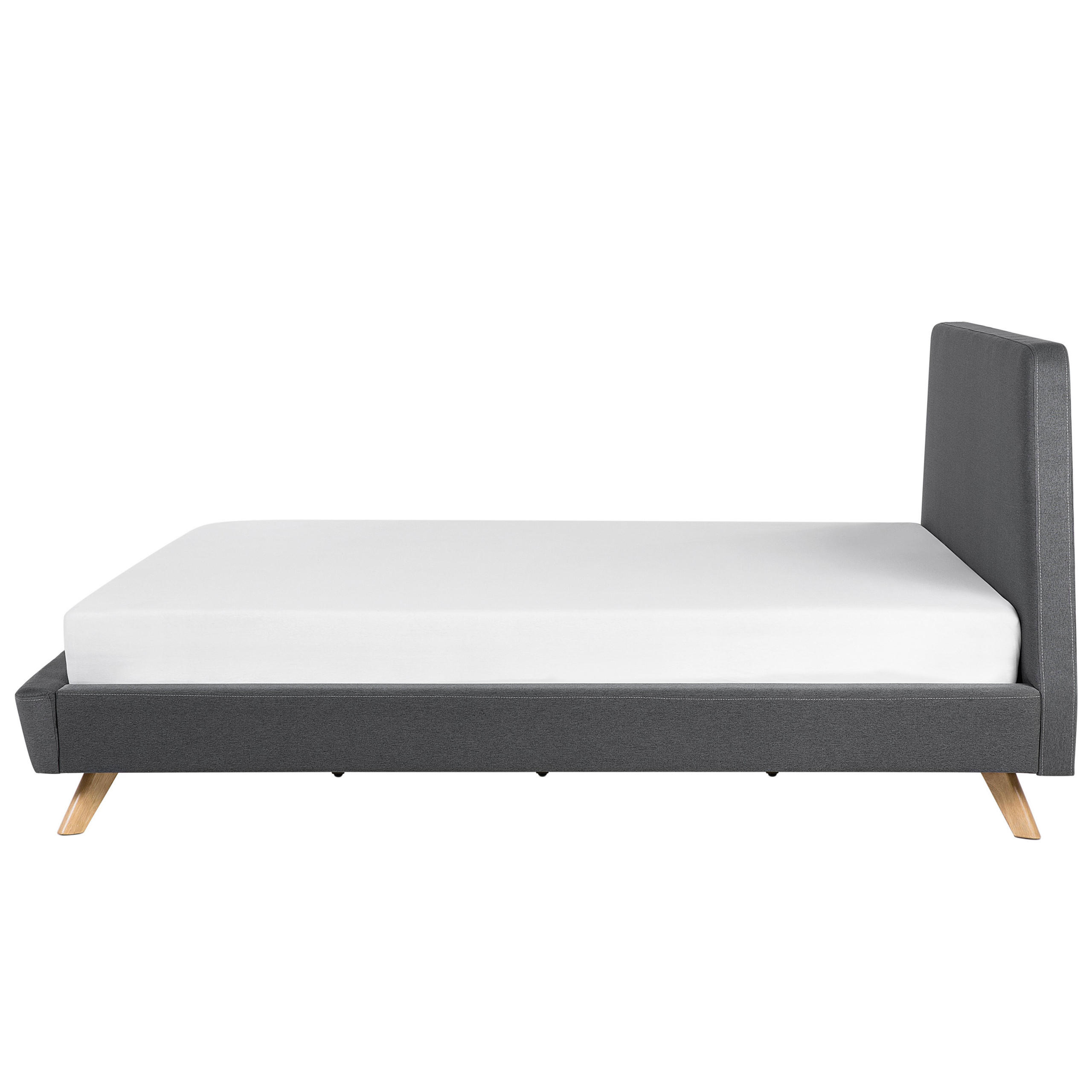 Beliani Polsterbett Dunkelgrau 180x200 cm