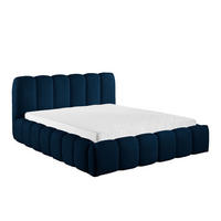POLSTERBETT mit Stauraum 180x200 cm in Marineblau - Dunkelblau, Textil (180/200cm) - Home Collective
