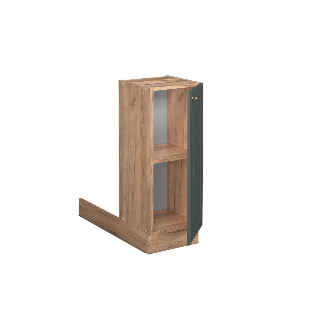 KÜCHENINSEL Fame-Line Grün-Gold Landhaus 30 cm ohne AP - Honigeiche/Grün, Holzwerkstoff (30/82/70cm) - Vicco