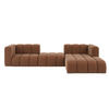 ECKSOFA L-Form Grand L 319 cm, Veloursstoff Salvador, Dunkelbraun, Rechts - Dunkelbraun, Holz (319/179cm) - Kaiser Möbel