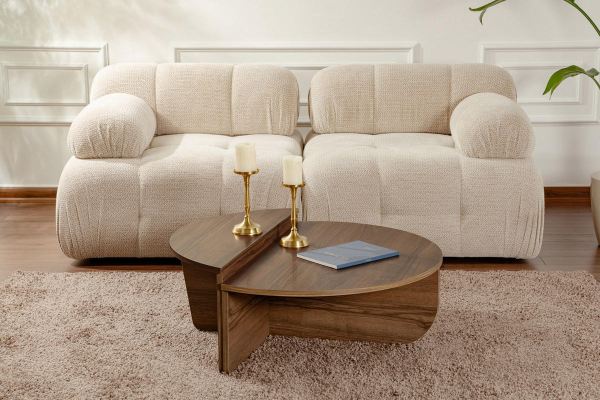 COUCHTISCH Orion Nussbaum - Nussbaumfarben, Holzwerkstoff (60/90/30cm) - Habitat Garten