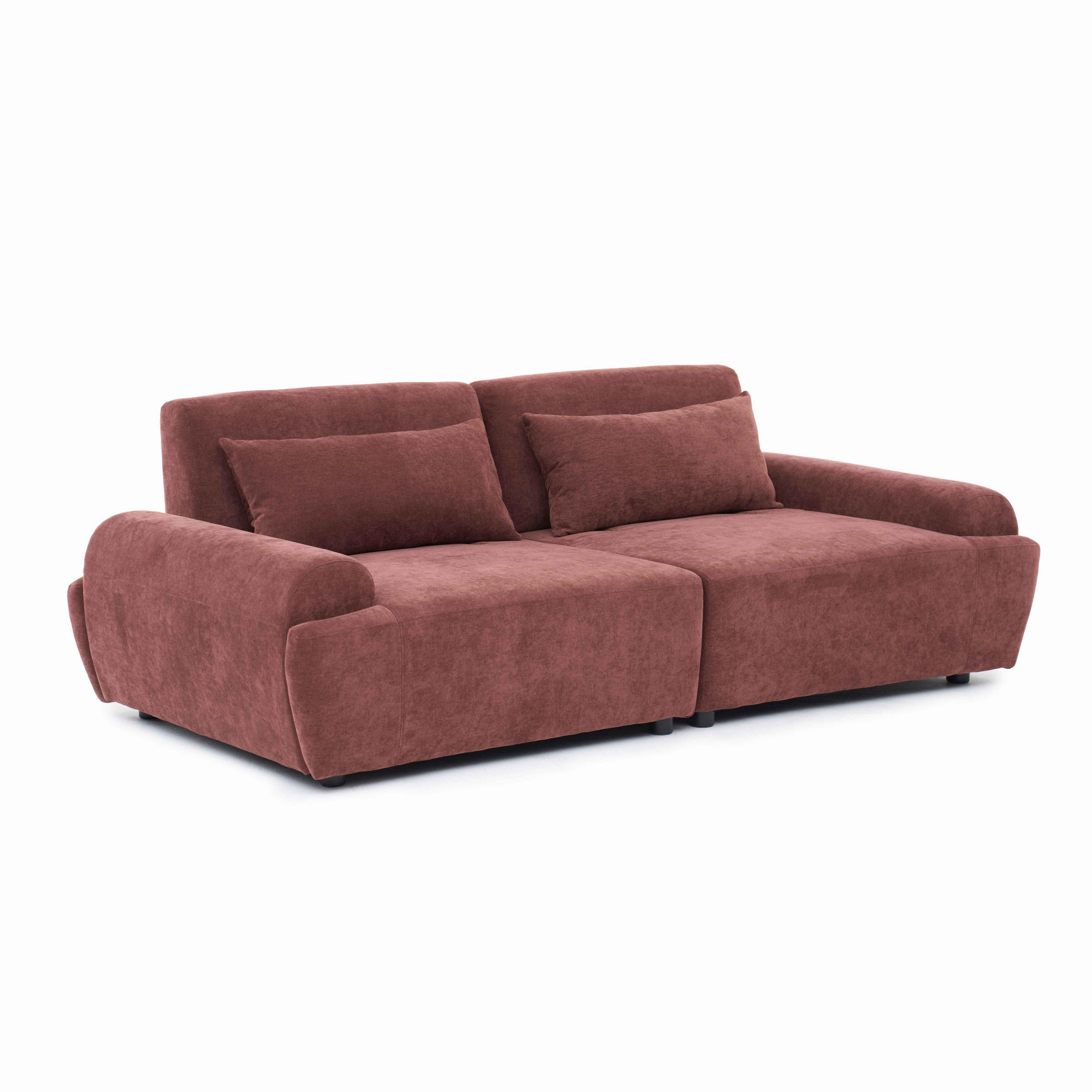 SOFA 2-Sitzer, Rot - Rot, Textil (218/82/109cm) - Oviala