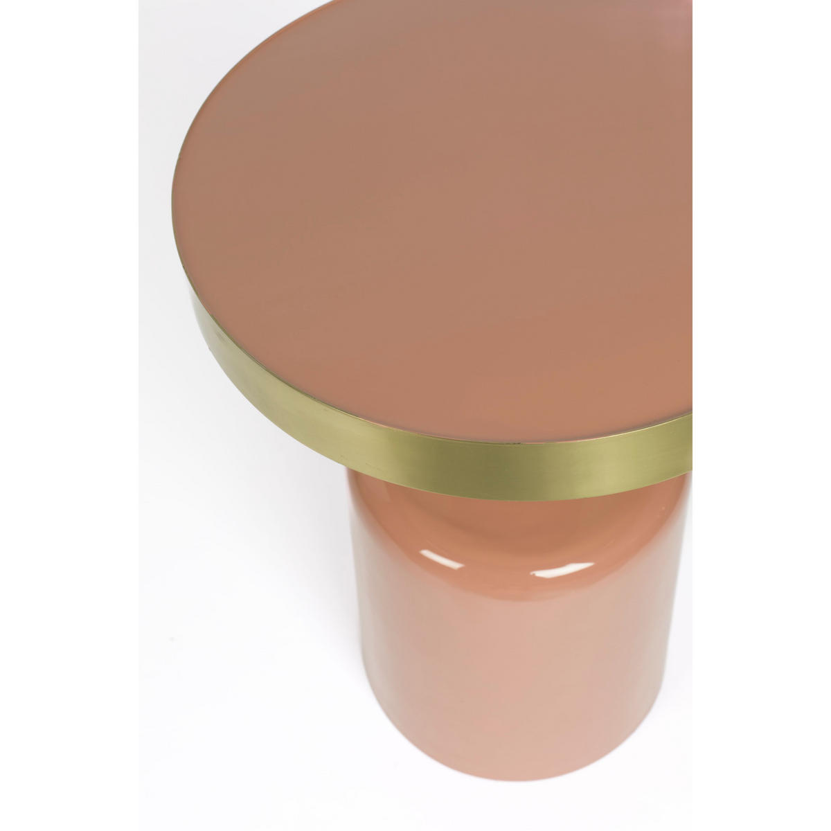 BEISTELLTISCH Glam Rund 36 cm Rosa/ Gold - Pink, Metall (36/36/51cm) - Zuiver