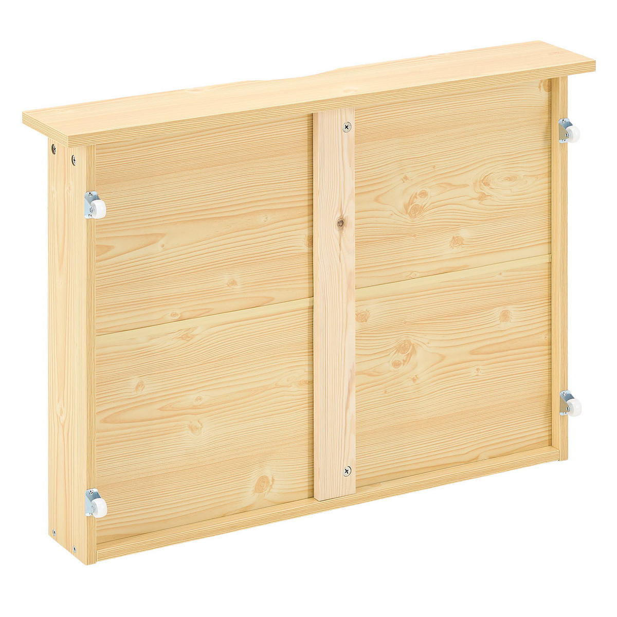 BETTSCHUBKASTEN 2 er Set Natur 83 x 63 - Braun, Holz - Homestyle4u