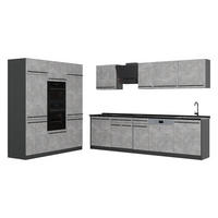KUCHYŇSKÝ KOUT R-Line, Beton/Antracit, 180 cm bez pracovní desky - šedá/antracitová, kompozitní dřevo (180/206.8/46cm) - Vicco