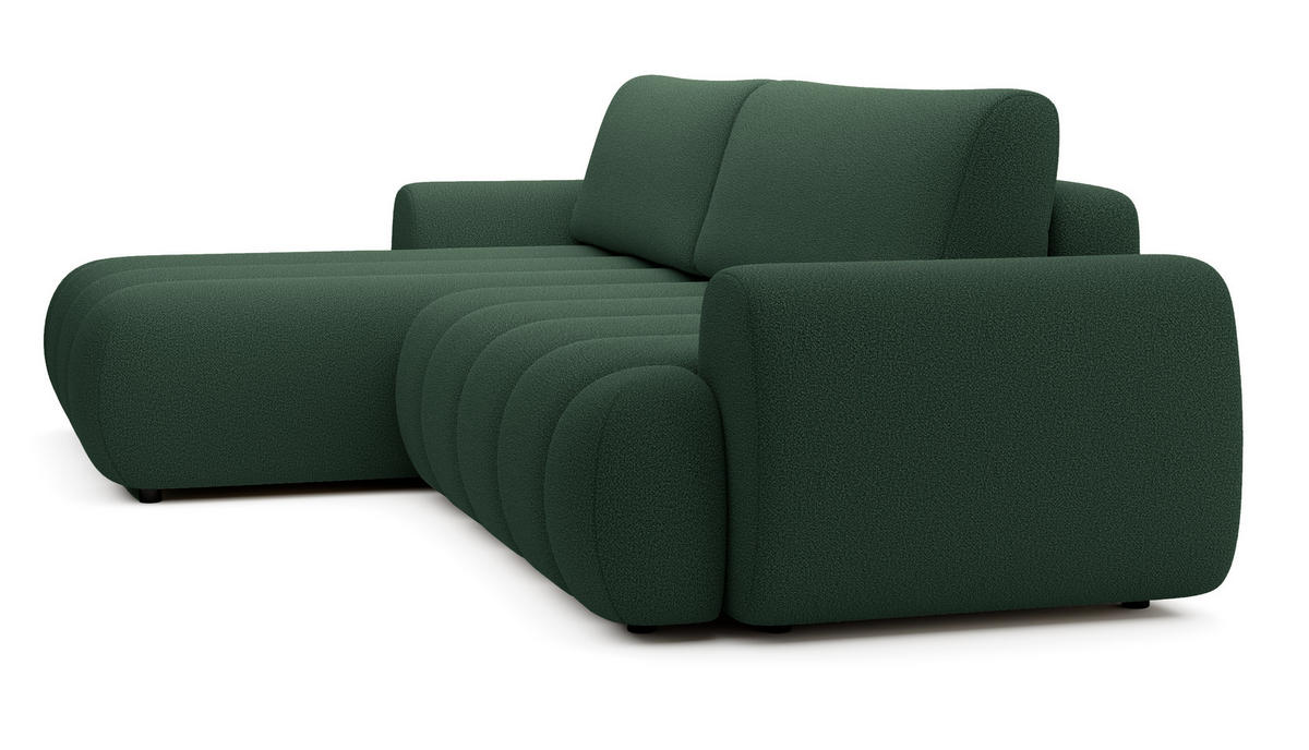 ECKSOFA mit Bettkasten Puro 270 cm, Links, Grün - Grün, Holz (272/168cm) - Emporius