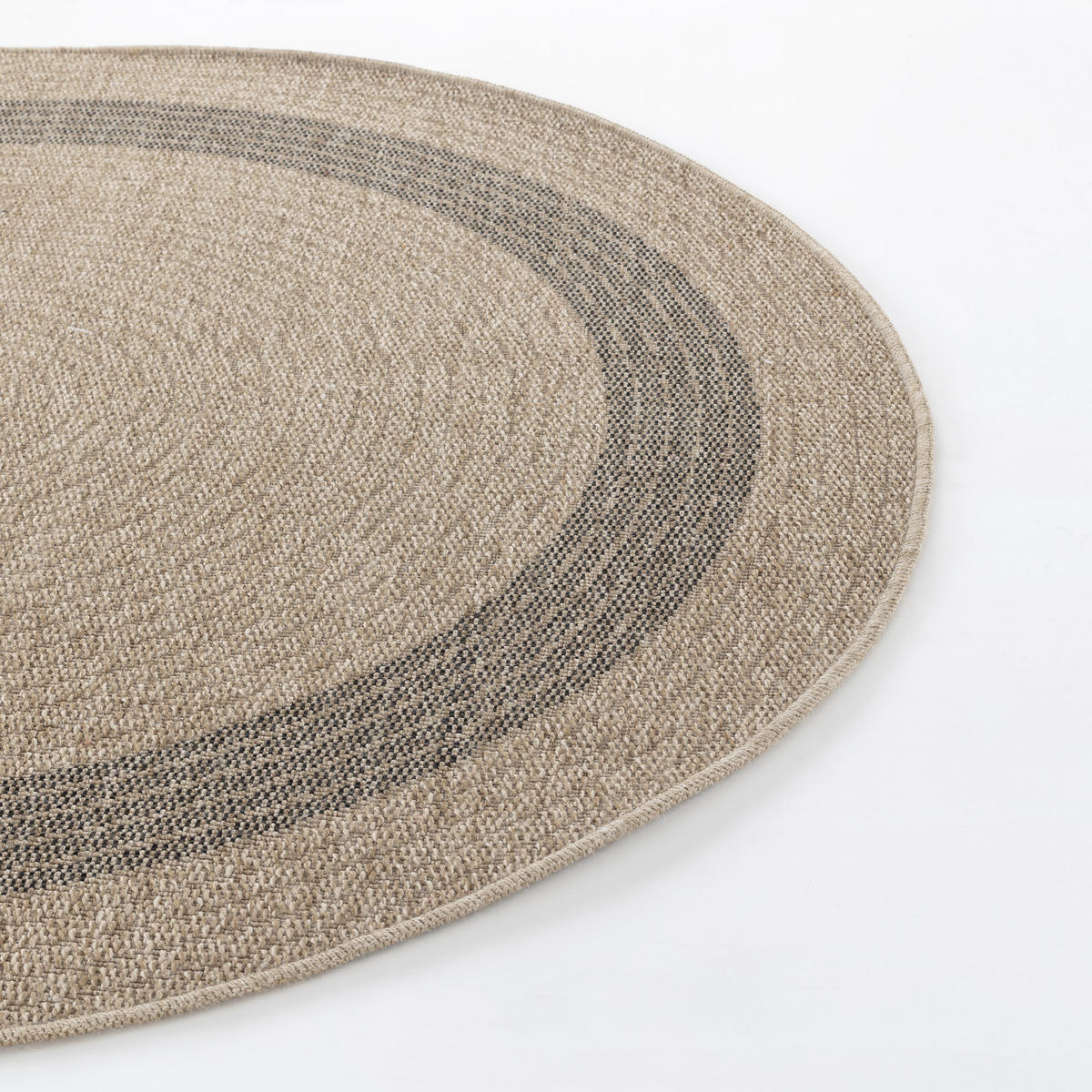 OUTDOORTEPPICH Rund Jute-Optik Ø 160 cm Beige - Beige, Kunststoff/Textil (160/160cm) - LIVABLISS