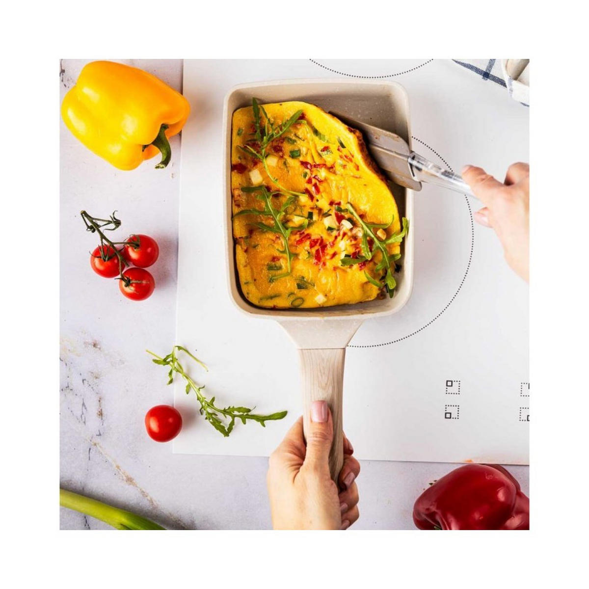 PFANNKUCHENPFANNE Creme 36/15/4 cm 56772 - Creme, Metall (20cm) - Klausberg 