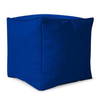 SITZSACK-HOCKER Pouf "Cube" 40x40x40cm - Blau, Textil (40/40/40cm) - Green Bean