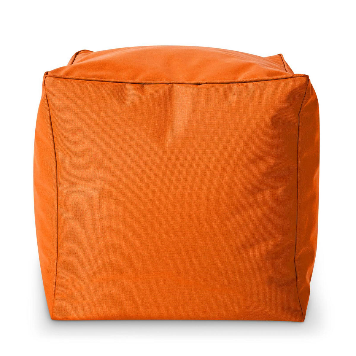 SITZSACK-HOCKER Pouf "Cube" 40x40x40cm - Orange, Textil (40/40/40cm) - Green Bean
