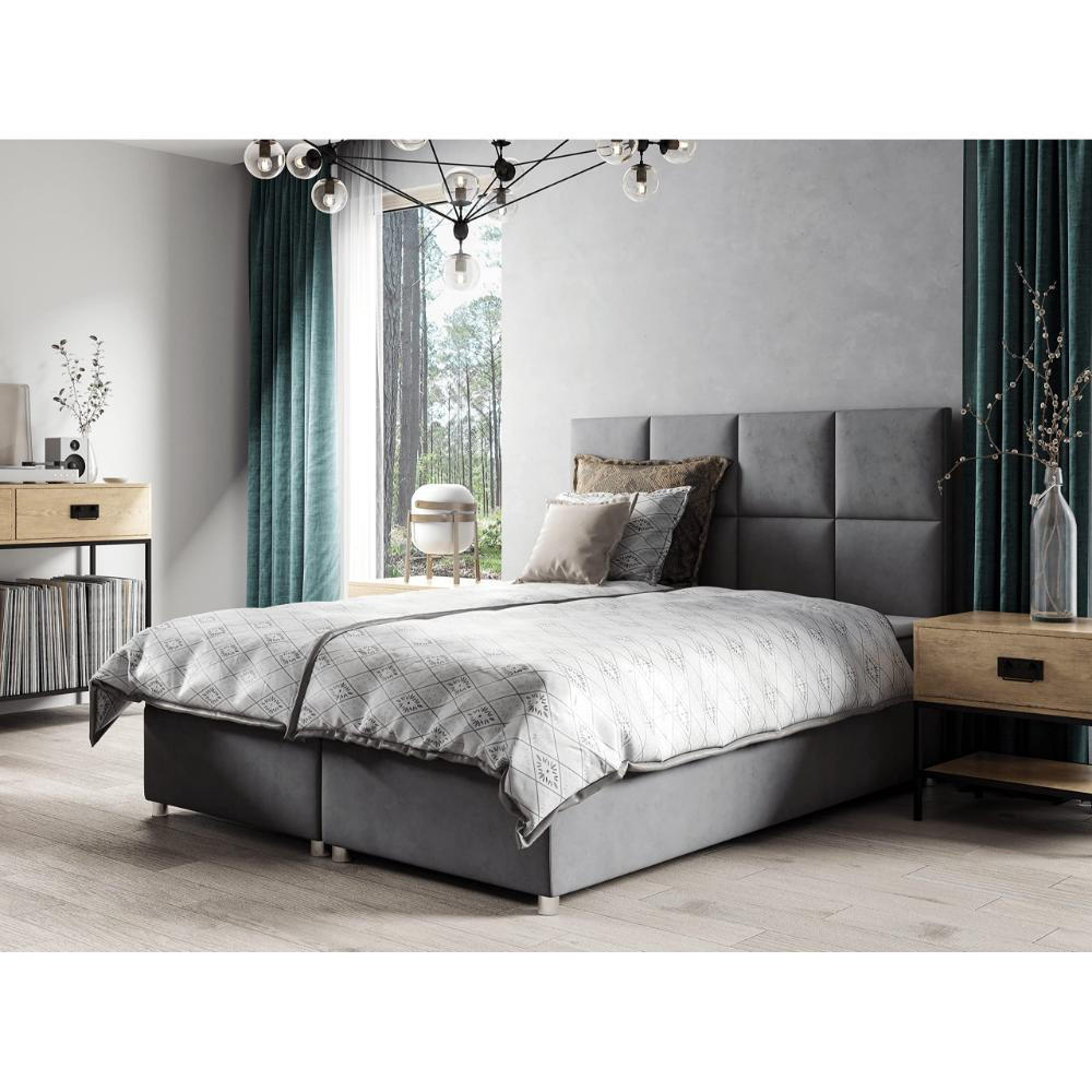 BOXBETT mit Bettkasten Trinity K-1 Bonellfederkern - Blau, Holz/Holzwerkstoff (140/200cm) - Best For Home