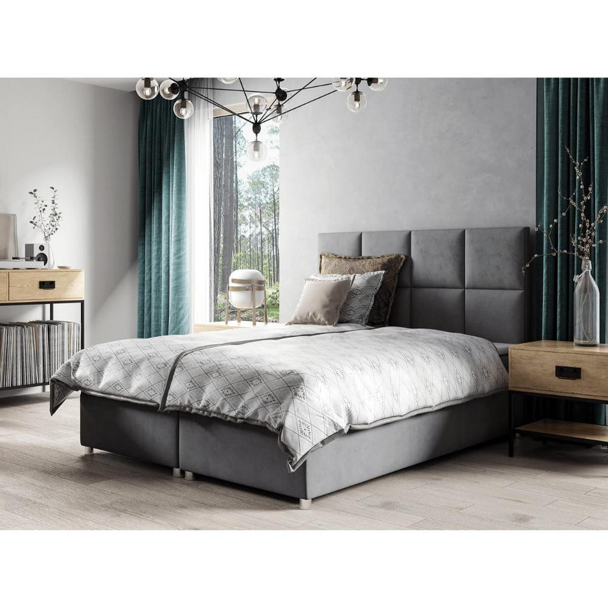 BOXBETT mit Bettkasten Trinity K-1 Bonellfederkern - Blau, Holz/Holzwerkstoff (140/200cm) - Best For Home
