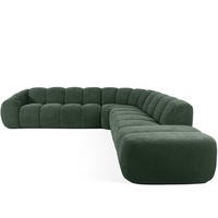 ECKSOFA RECHTS FLAVA, Dunkelgrün - Dunkelgrün, Holz/Holzwerkstoff (310/354cm) - KONSIMO®