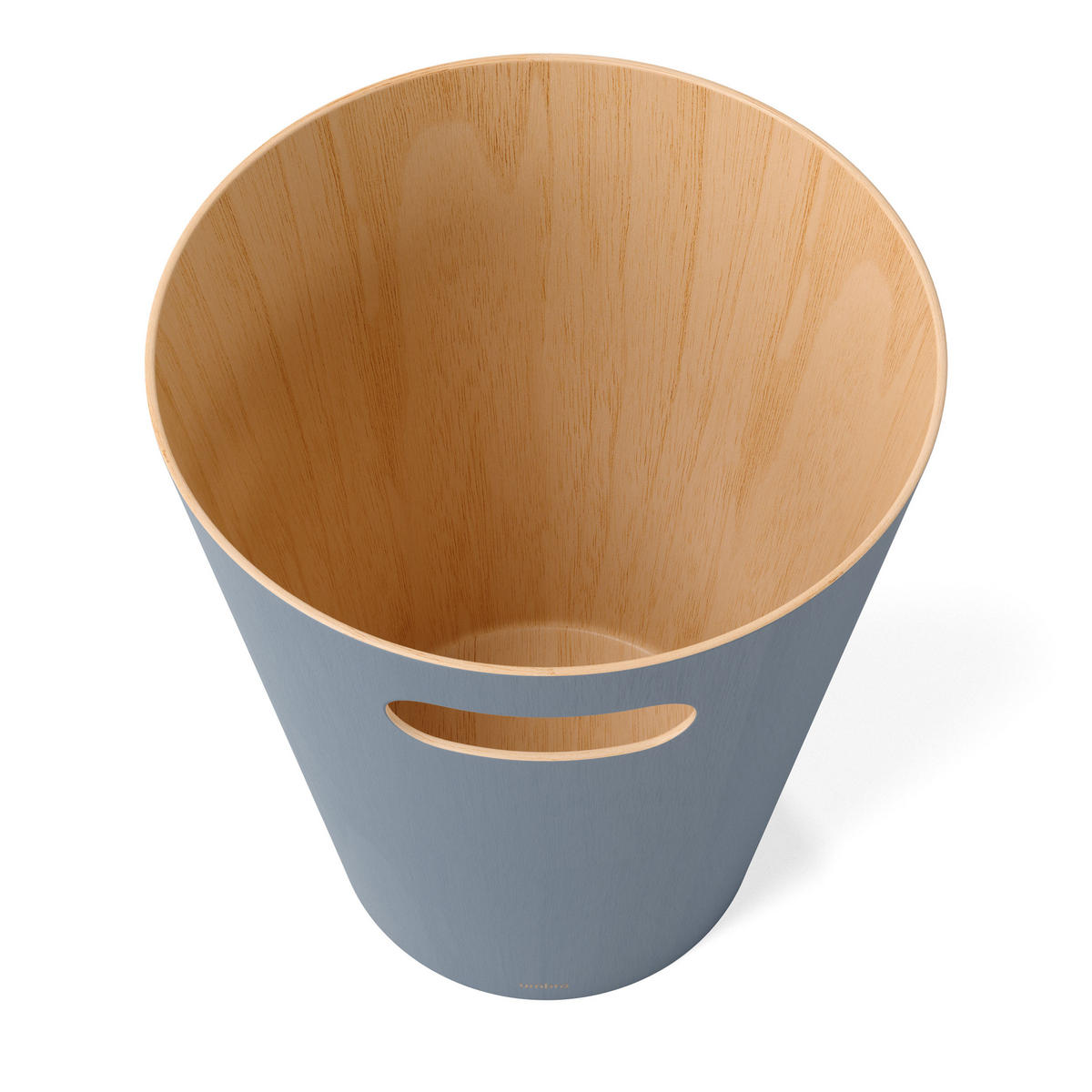 ABFALLEIMER Woodrow, Schieferblau - Blau, Holz (23/28/23cm)
