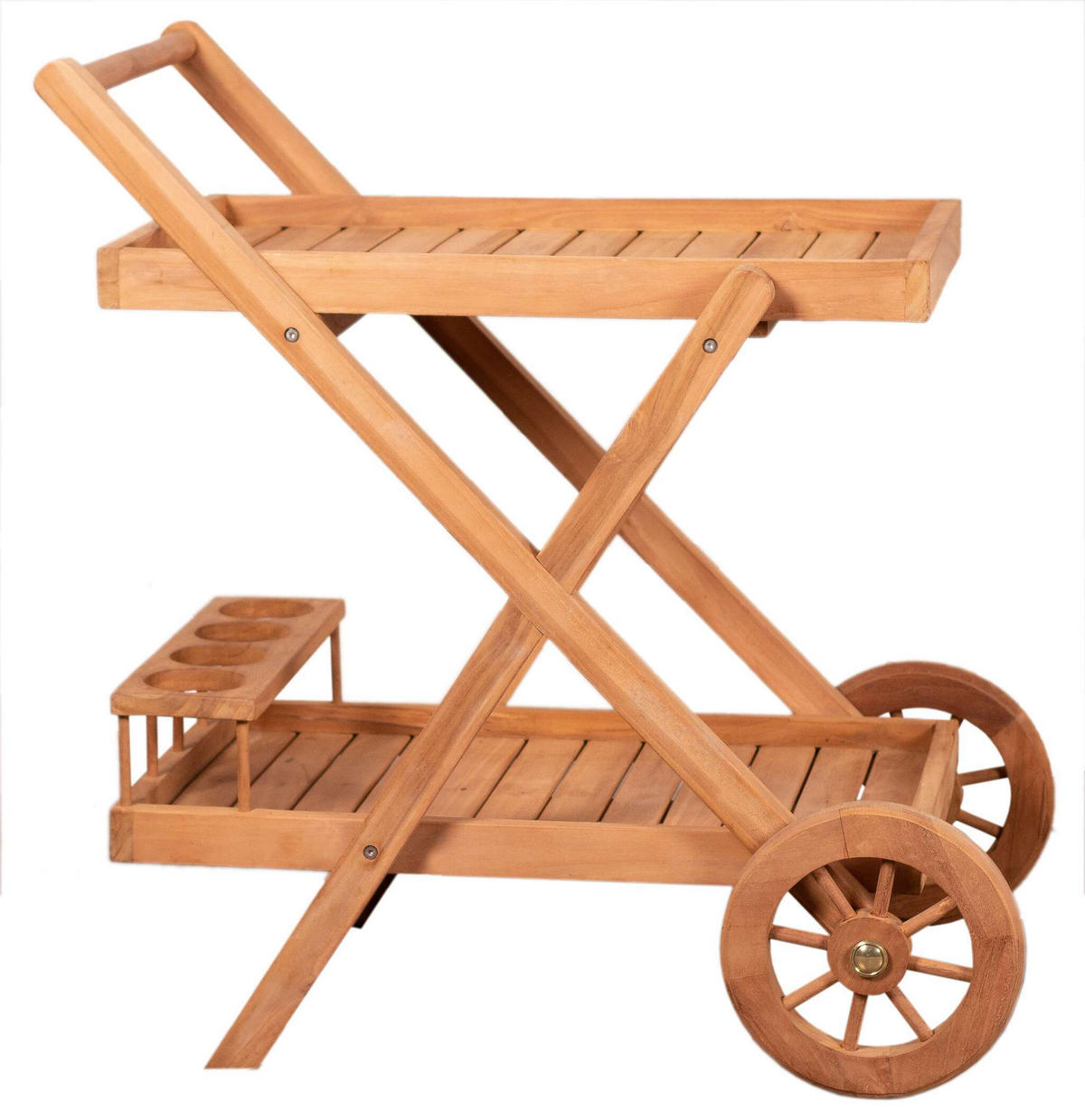 SERVIERWAGEN Chester - Naturfarben, Holz (48/83/71cm) - Mr. Deko