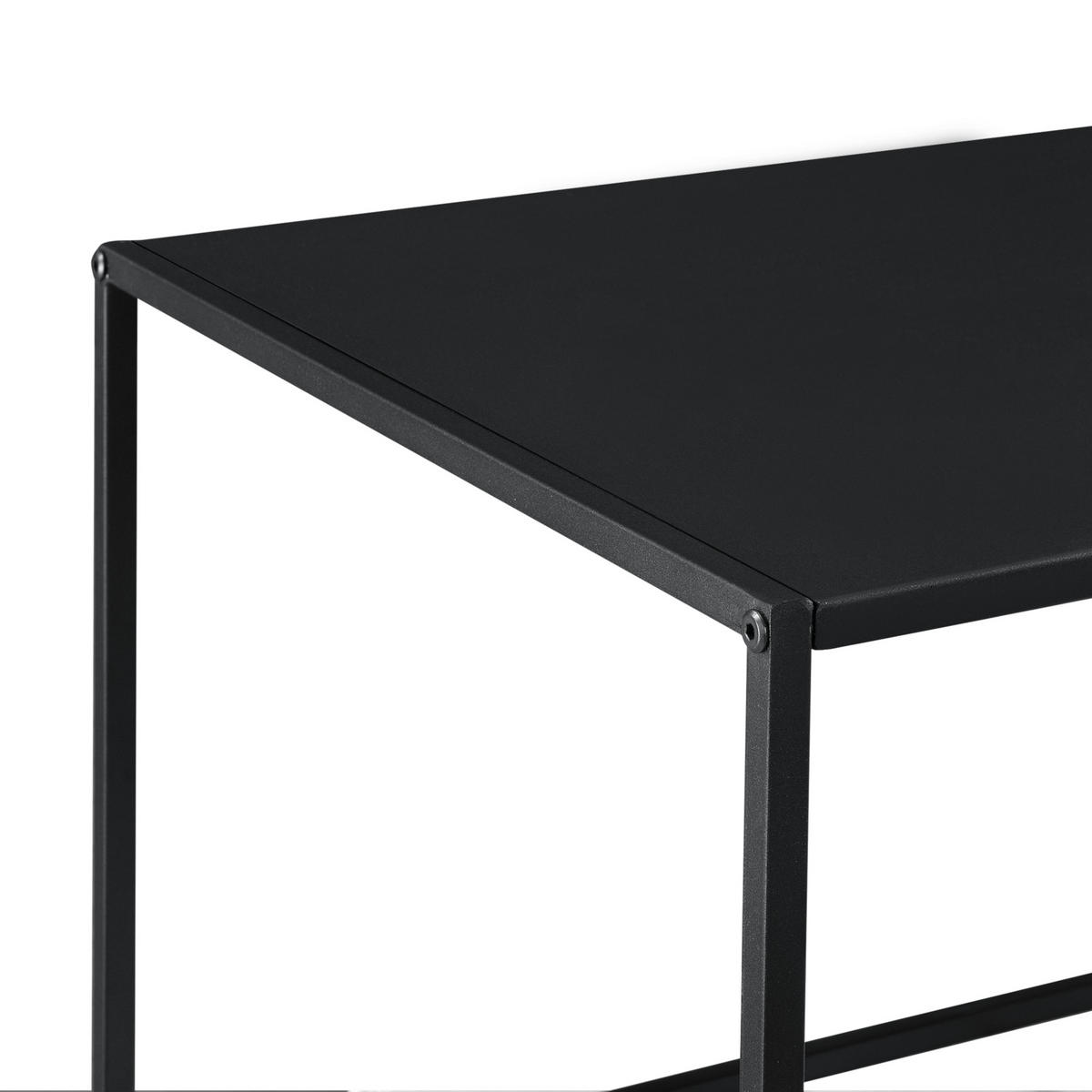 KONSOLENTISCH Montolivet - Schwarz, Metall (50/110/40cm) - [en.casa]