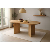 ESSTISCH LAURIE - Beige/Naturfarben, Holz (90/204/77cm) - SAM
