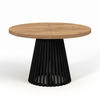 ESSTISCH runder ausziehbarer Tisch für Esszimmer DOVER 90 / 190 cm, Farbe: Eiche Craft Golden / Schwarz - Schwarz/Braun, Holz (190/90/77cm) - Dekori_Interiors