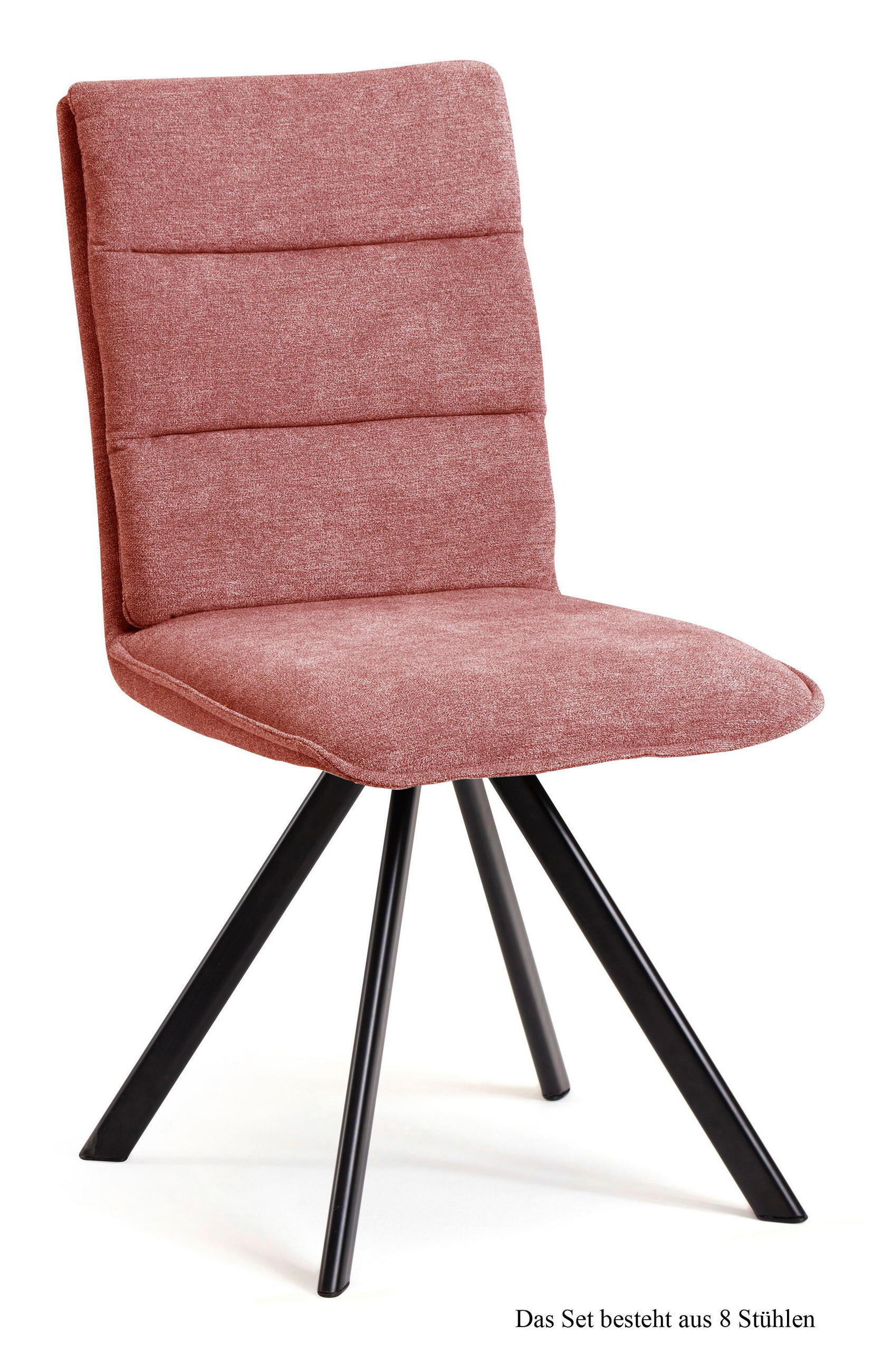ESSZIMMERSTUHL drehbar (8er-Set) Devan 47x92x60 Schwarz/Rosewood - Dunkelrosa/Schwarz, Kunststoff (60/92/47cm) - 58aufmkessel