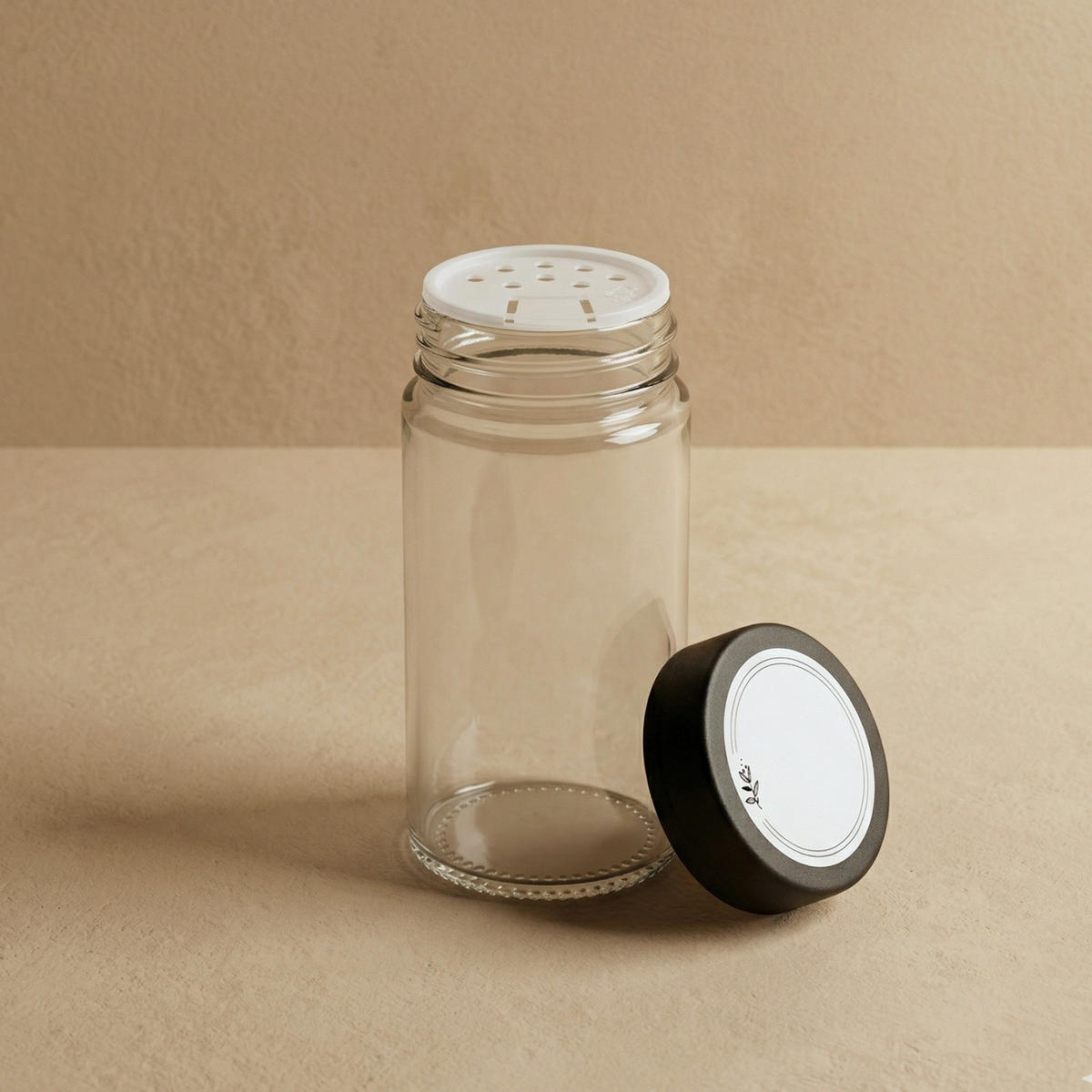 GEWÜRZGLÄSER-SET Vitre 12er-Set - Transparent, Glas (4.5/9/4.5cm) - AROMELIO