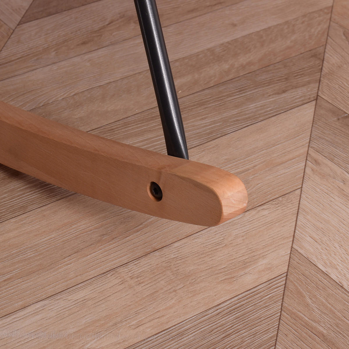 SCHAUKELSTUHL in Webstoff Grau - Dunkelbraun, Textil/Metall (66/97/84cm) - Meubles Cosy