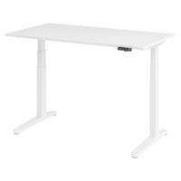 SCHREIBTISCH elektrisch XBHM 80/140/74 cm in Weiß/Weiß - Weiß, Holzwerkstoff (80/140/74cm) - bümö